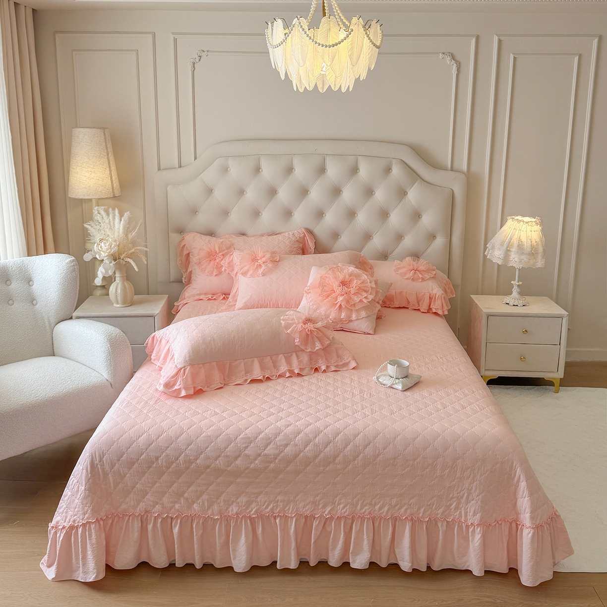 91家纺网 家纺一手货源 找家纺 （总）罗优家纺 2025新款多功能可装被芯花朵可拆卸夏被四件套