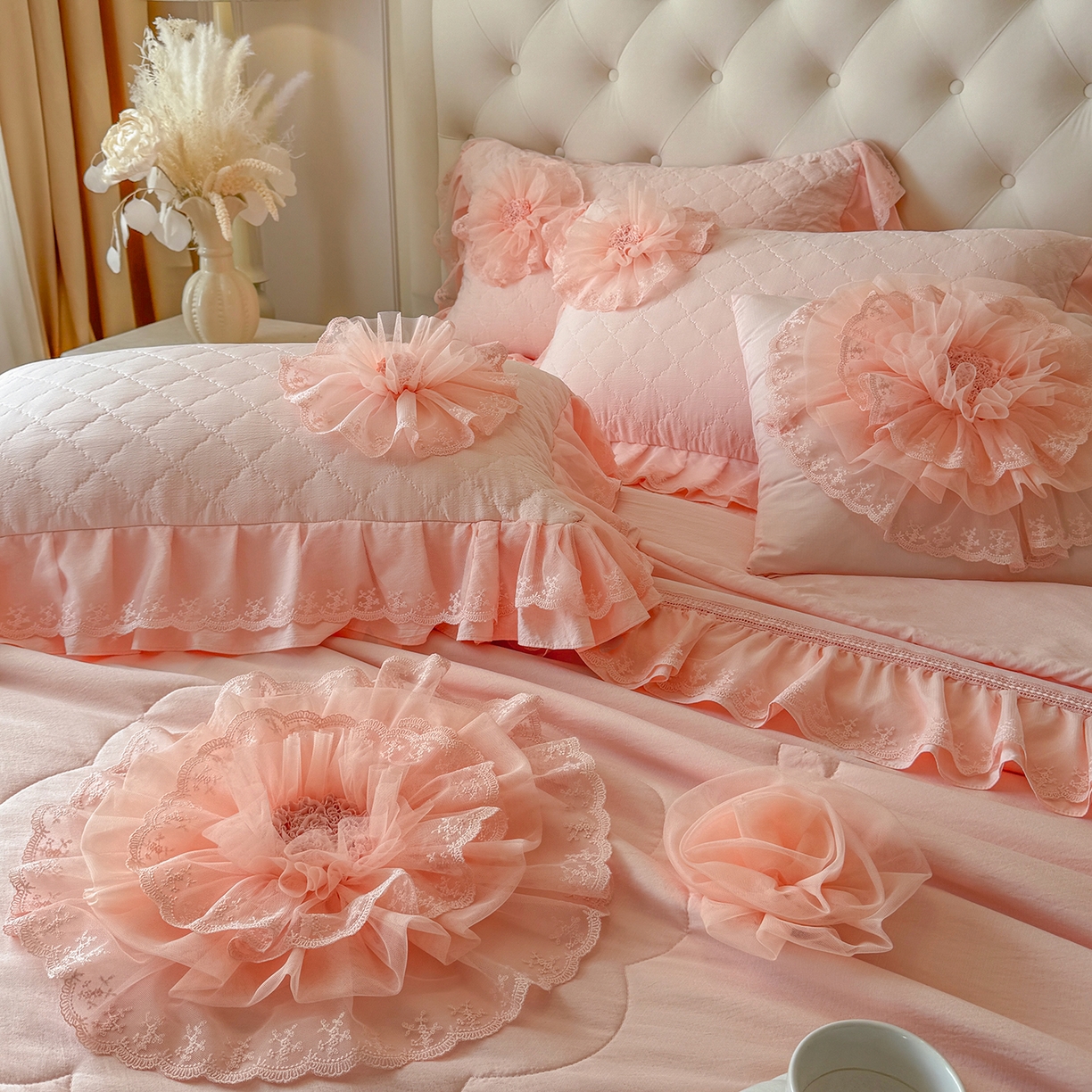 91家纺网 家纺一手货源 找家纺 （总）罗优家纺 2025新款多功能可装被芯花朵可拆卸夏被四件套