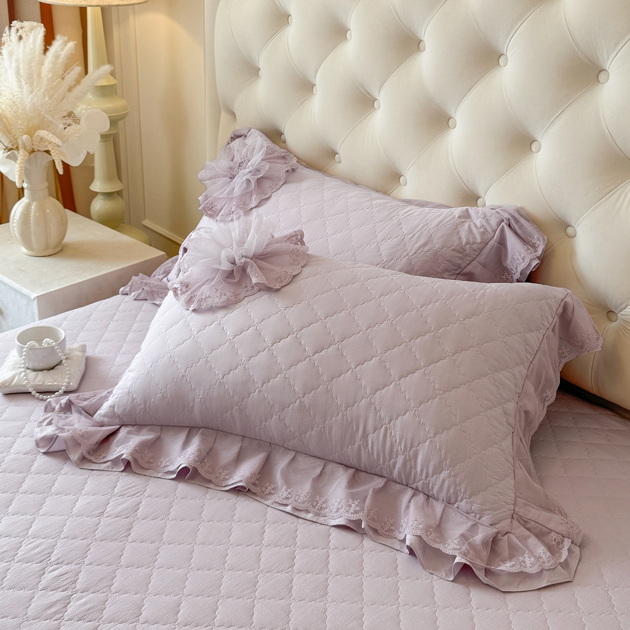 91家纺网 家纺一手货源 找家纺 罗优家纺 2025新款多功能可装被芯花朵可拆卸夏被四件套 紫色