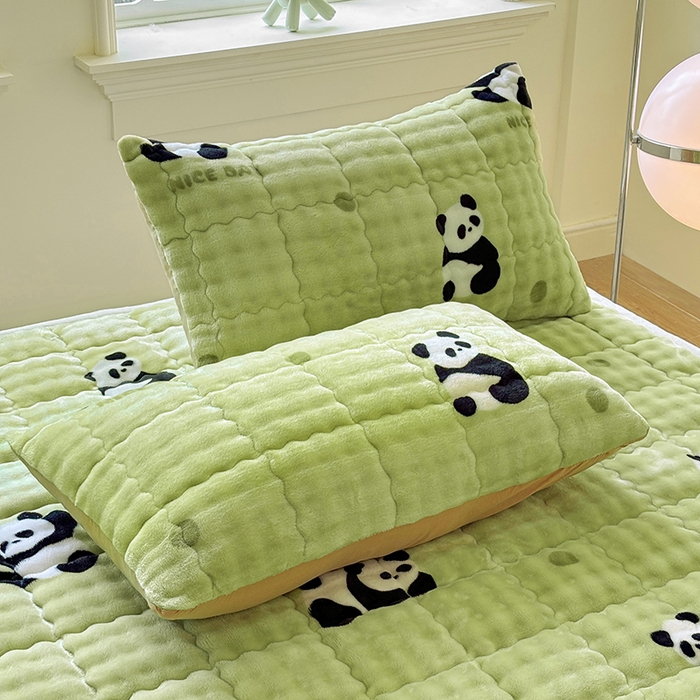 91家纺网 家纺一手货源 找家纺 （总）2025新款印花泡泡兔毛绒床垫学生宿舍床褥软垫