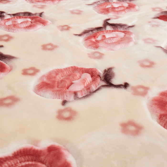 91家纺网 家纺一手货源 找家纺 雅诗帛 【2025年新款】双层加厚冬季毛毯拉舍尔毛毯加绒特厚婚庆结婚送礼毯子盖毯珊瑚绒 百花争艳