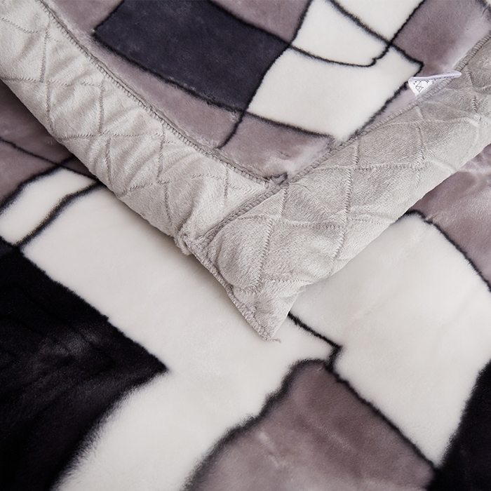 91家纺网 家纺一手货源 找家纺 雅诗帛 【2025年新款】双层加厚冬季毛毯拉舍尔毛毯加绒特厚婚庆结婚送礼毯子盖毯珊瑚绒 简约时尚