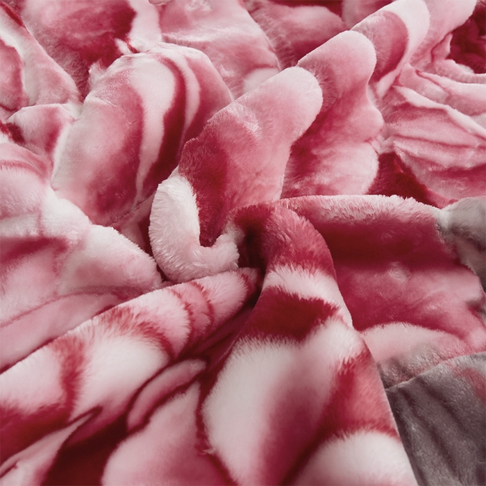 91家纺网 家纺一手货源 找家纺 雅诗帛 【2025年新款】双层加厚冬季毛毯拉舍尔毛毯加绒特厚婚庆结婚送礼毯子盖毯珊瑚绒 牡丹仙子-粉