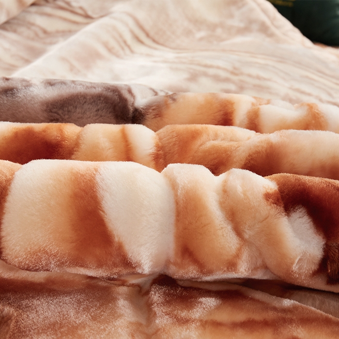 91家纺网 家纺一手货源 找家纺 雅诗帛 【2025年新款】双层加厚冬季毛毯拉舍尔毛毯加绒特厚婚庆结婚送礼毯子盖毯珊瑚绒 牡丹仙子-咖