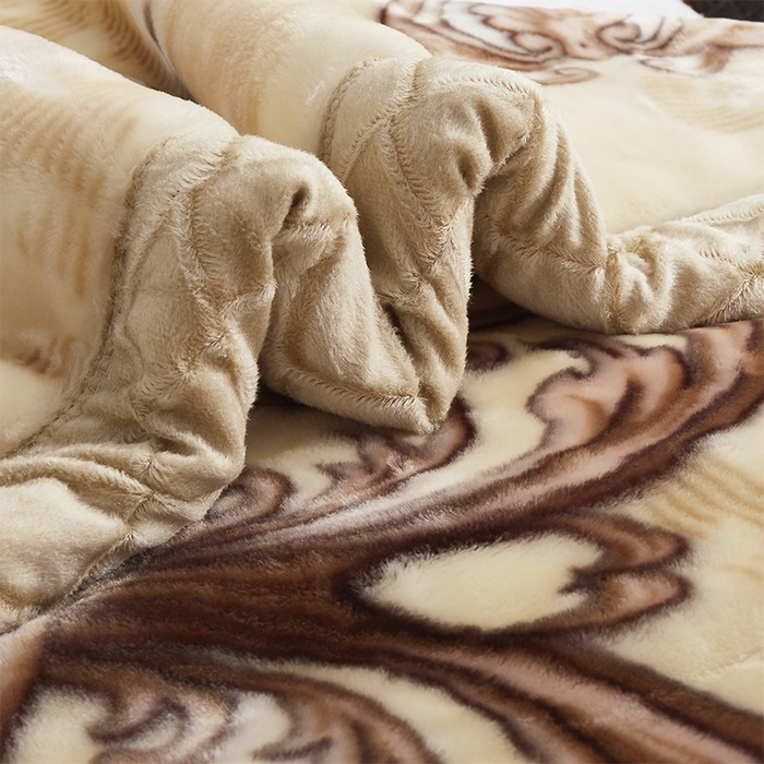 91家纺网 家纺一手货源 找家纺 雅诗帛 【2025年新款】双层加厚冬季毛毯拉舍尔毛毯加绒特厚婚庆结婚送礼毯子盖毯珊瑚绒 欧式风情