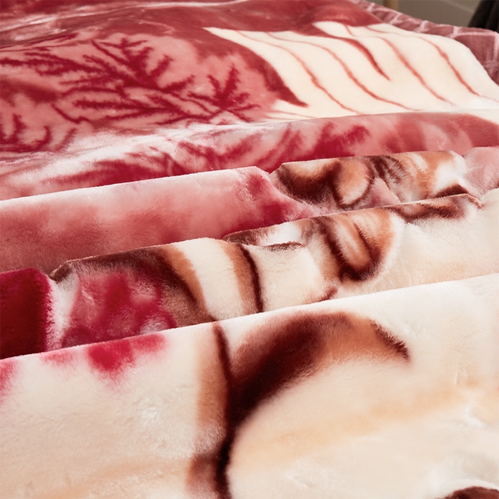 91家纺网 家纺一手货源 找家纺 雅诗帛 【2025年新款】双层加厚冬季毛毯拉舍尔毛毯加绒特厚婚庆结婚送礼毯子盖毯珊瑚绒 一见春秋