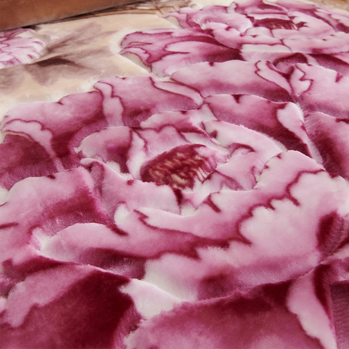 91家纺网 家纺一手货源 找家纺 雅诗帛 【2025年新款】双层加厚冬季毛毯拉舍尔毛毯加绒特厚婚庆结婚送礼毯子盖毯珊瑚绒 月夕花朝-黄