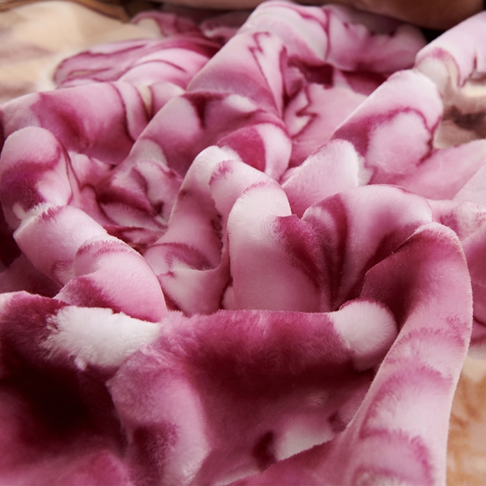 91家纺网 家纺一手货源 找家纺 雅诗帛 【2025年新款】双层加厚冬季毛毯拉舍尔毛毯加绒特厚婚庆结婚送礼毯子盖毯珊瑚绒 月夕花朝-黄