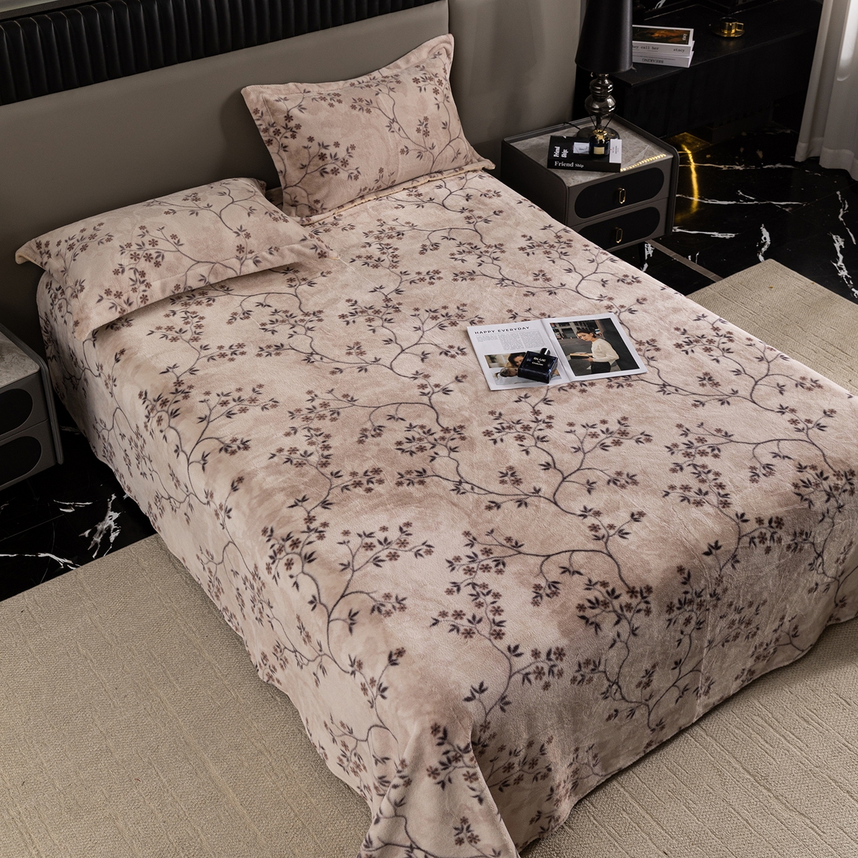 91家纺网 家纺一手货源 找家纺 （总）锦罗绣 2025新款全消光兔绒300克牛奶绒床单