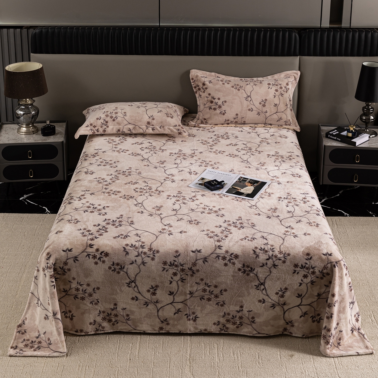 锦罗绣 2025新款全消光兔绒300克牛奶绒床单 好眠时刻