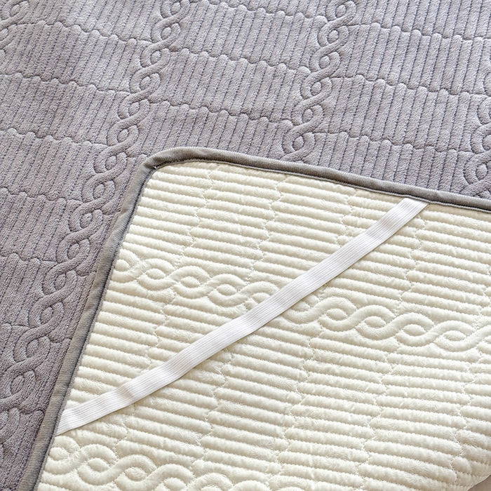 91家纺网 家纺一手货源 找家纺 （总）美达家纺 2025新款牛奶绒纯色夹棉床垫（可定制）