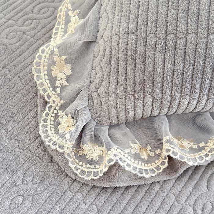 91家纺网 家纺一手货源 找家纺 （总）美达家纺 2025新款牛奶绒纯色夹棉床垫（可定制）