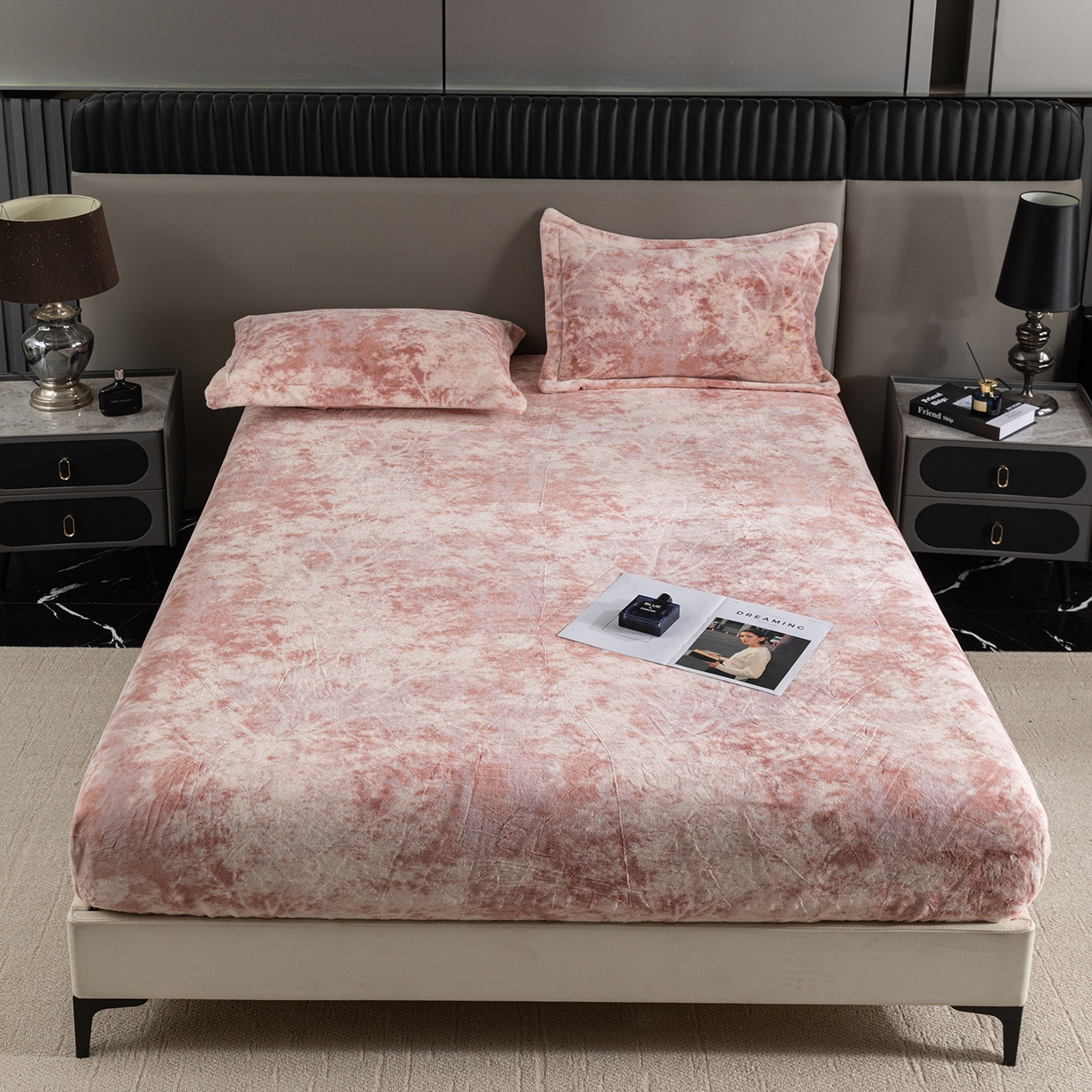 91家纺网 家纺一手货源 找家纺 （总）锦罗绣 2025新款全消光兔绒300克牛奶绒床笠