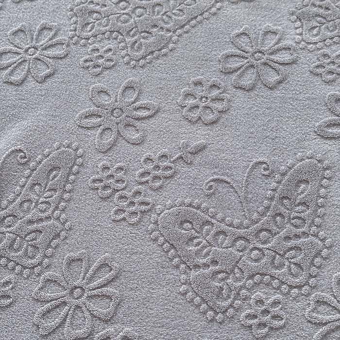 91家纺网 家纺一手货源 找家纺 美达家纺 2025新款牛奶绒雕花系列床裙四件套 床裙-蝴蝶花花-灰