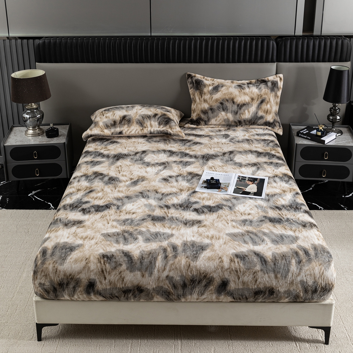 91家纺网 家纺一手货源 找家纺 （总）锦罗绣 2025新款全消光兔绒300克牛奶绒床笠