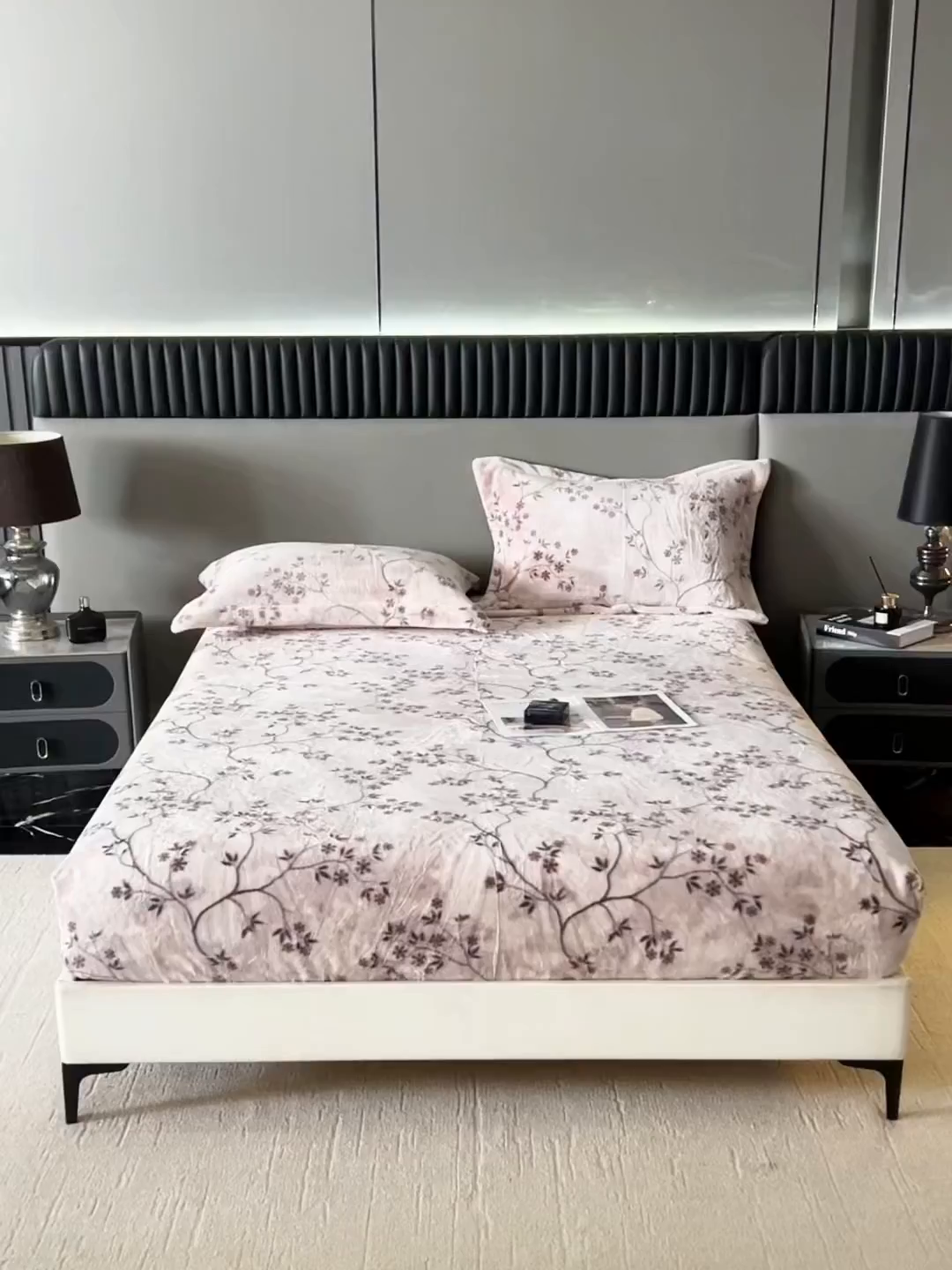 91家纺网 家纺一手货源 找家纺 锦罗绣 2025新款全消光兔绒300克牛奶绒床笠 好眠时刻