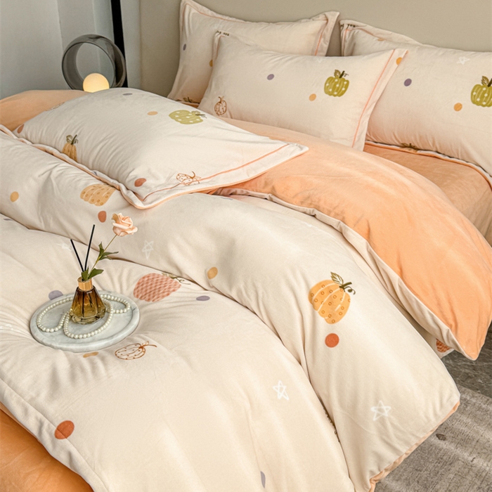 91家纺网 家纺一手货源 找家纺 （总）喜四方 2025新款超细旦婴儿宝宝绒印花四件套