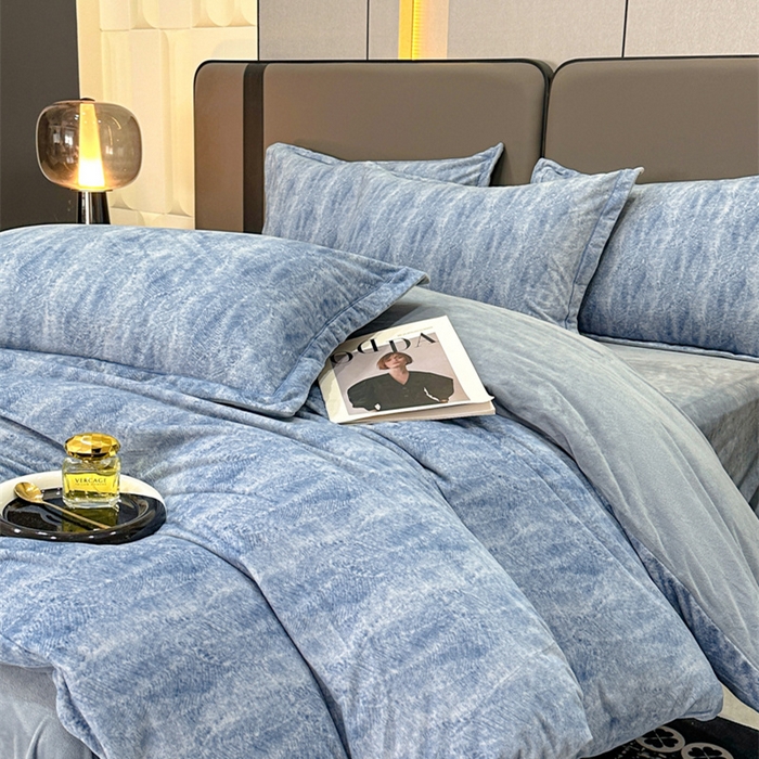 喜四方 2025新款超细旦婴儿宝宝绒印花四件套 德芙-兰