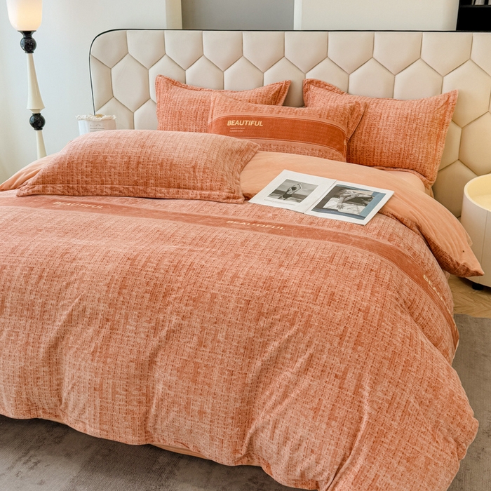 91家纺网 家纺一手货源 找家纺 喜四方 2025新款超细旦婴儿宝宝绒印花四件套 都市柏林