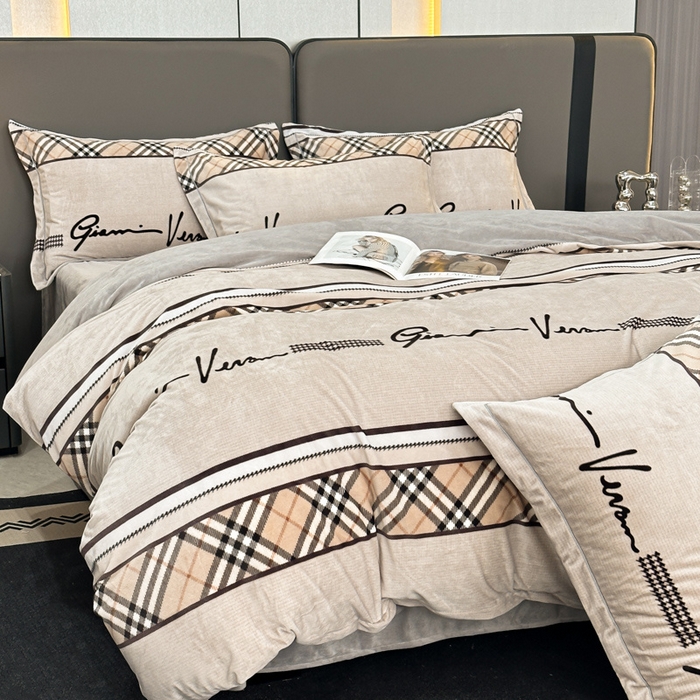 91家纺网 家纺一手货源 找家纺 喜四方 2025新款超细旦婴儿宝宝绒印花四件套 罗拉