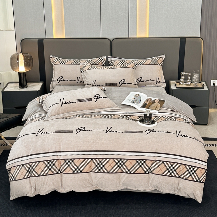 91家纺网 家纺一手货源 找家纺 喜四方 2025新款超细旦婴儿宝宝绒印花四件套 罗拉