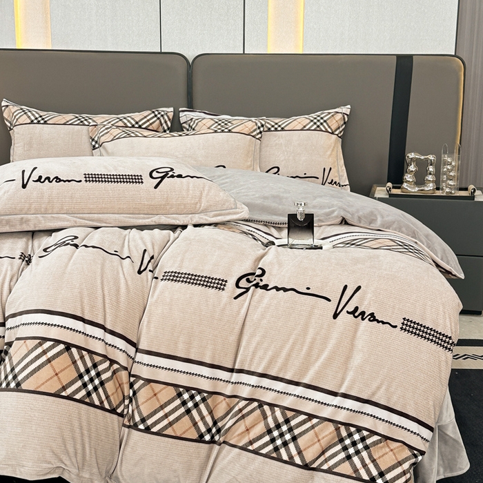 91家纺网 家纺一手货源 找家纺 喜四方 2025新款超细旦婴儿宝宝绒印花四件套 罗拉