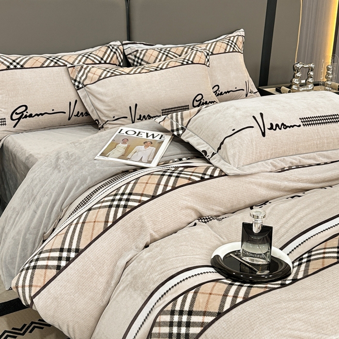 91家纺网 家纺一手货源 找家纺 喜四方 2025新款超细旦婴儿宝宝绒印花四件套 罗拉