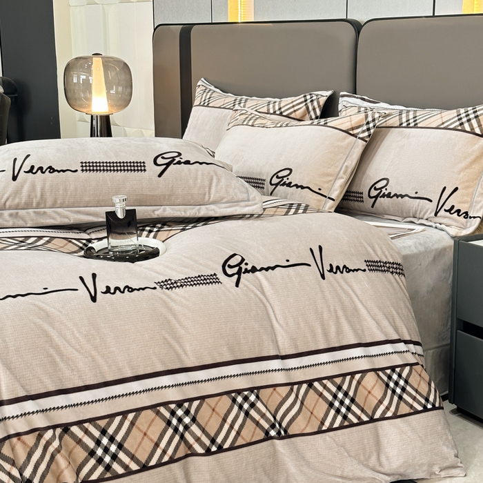 91家纺网 家纺一手货源 找家纺 喜四方 2025新款超细旦婴儿宝宝绒印花四件套 罗拉