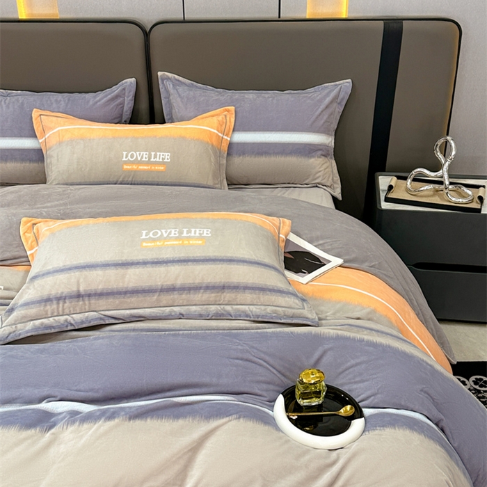 91家纺网 家纺一手货源 找家纺 喜四方 2025新款超细旦婴儿宝宝绒印花四件套 美好生活