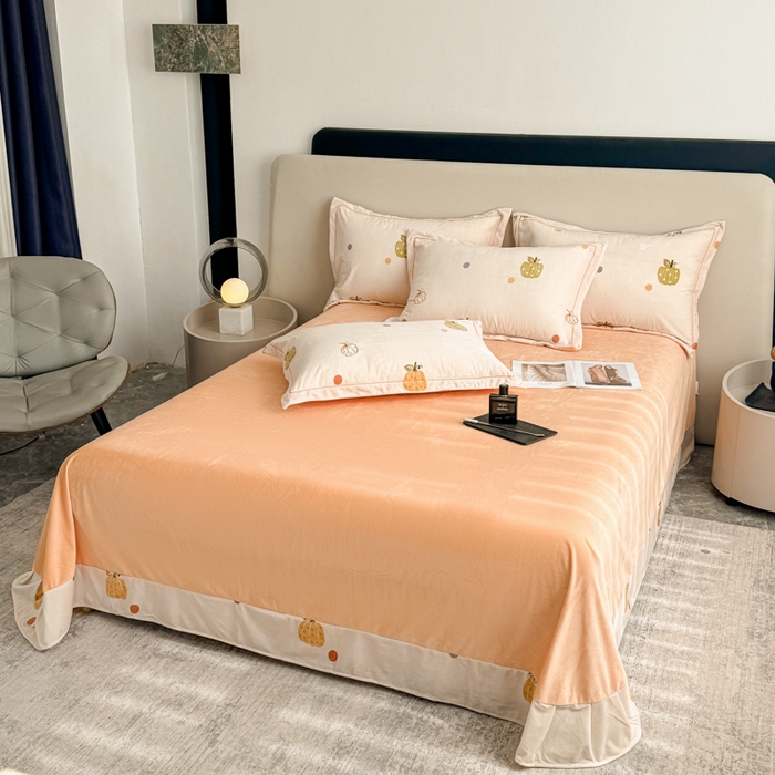 91家纺网 家纺一手货源 找家纺 喜四方 2025新款超细旦婴儿宝宝绒印花四件套 梦幻乐园 -米