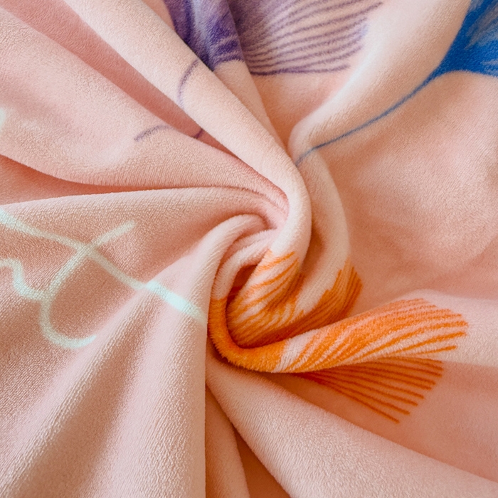 91家纺网 家纺一手货源 找家纺 喜四方 2025新款超细旦婴儿宝宝绒印花四件套 森沐