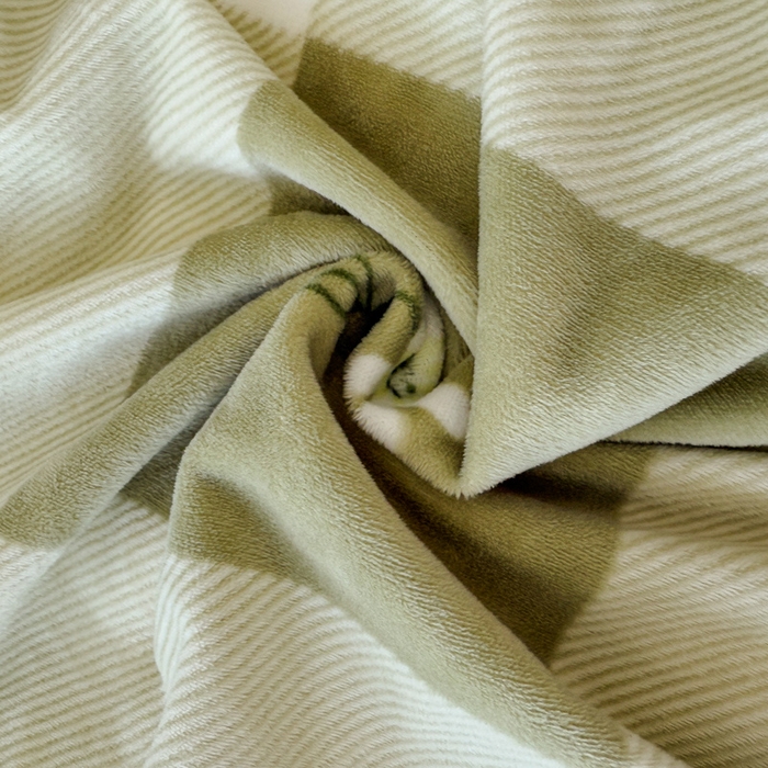 91家纺网 家纺一手货源 找家纺 喜四方 2025新款超细旦婴儿宝宝绒印花四件套 盛夏晚晴-绿