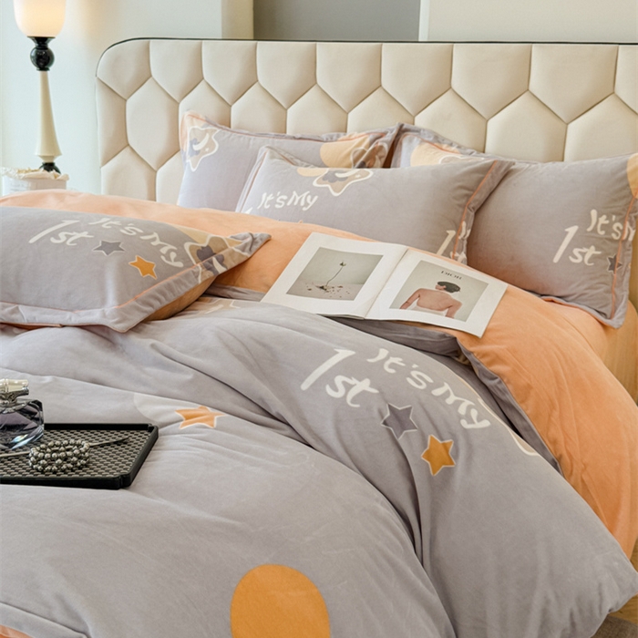 喜四方 2025新款超细旦婴儿宝宝绒印花四件套 时宜