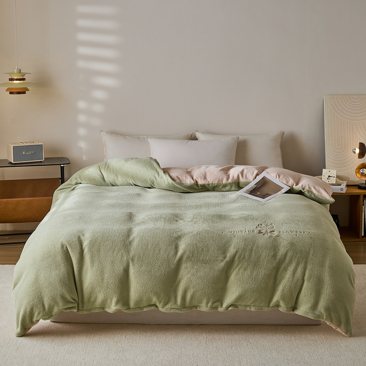 91家纺网 家纺一手货源 找家纺 （总）锦罗绣 2025新款雪尼绒艾尼绒230克全消光绣花系列单被套