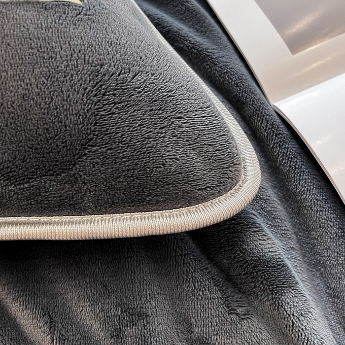 91家纺网 家纺一手货源 找家纺 眠博士 2025新款时尚款牛奶绒加厚保暖四件套四件套 时尚款-深灰