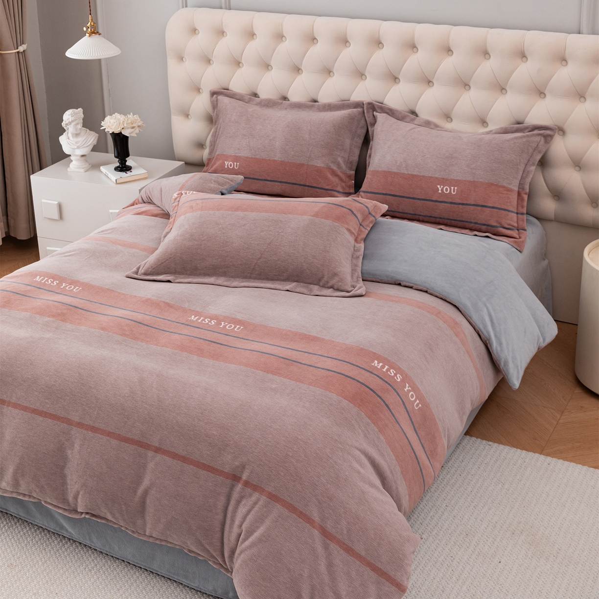 91家纺网 家纺一手货源 找家纺 （总）锦罗绣 2025新款230克牛奶绒印花单被套