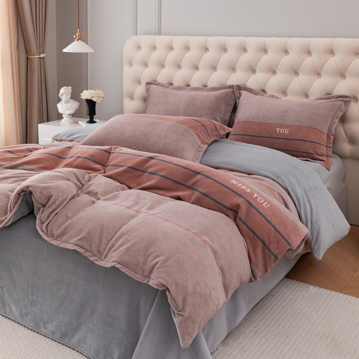 91家纺网 家纺一手货源 找家纺 （总）锦罗绣 2025新款230克牛奶绒印花单被套