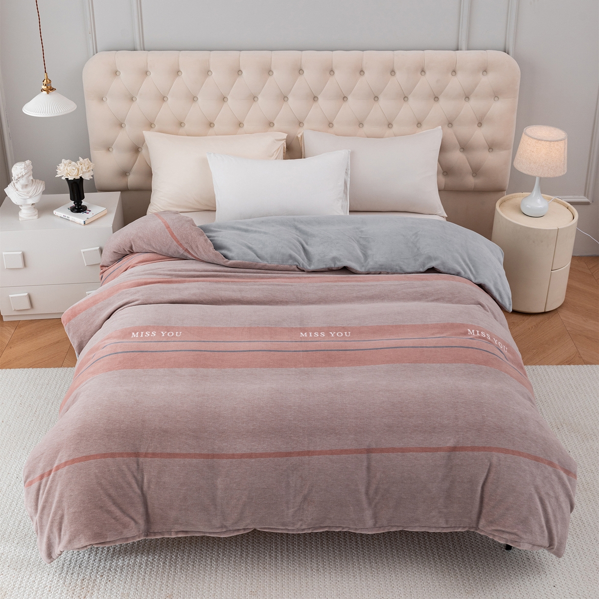 91家纺网 家纺一手货源 找家纺 （总）锦罗绣 2025新款230克牛奶绒印花单被套