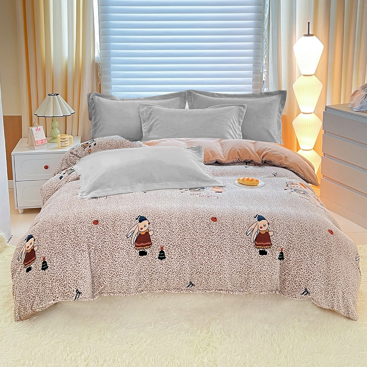 91家纺网 家纺一手货源 找家纺 （总）锦罗绣 2025新款230克牛奶绒印花单被套