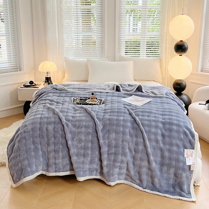 91家纺网 家纺一手货源 找家纺 （总）贝拉梦家纺 2025新款加厚保暖托卡斯兔毛绒毛毯多功能毯子保暖盖毯毯子