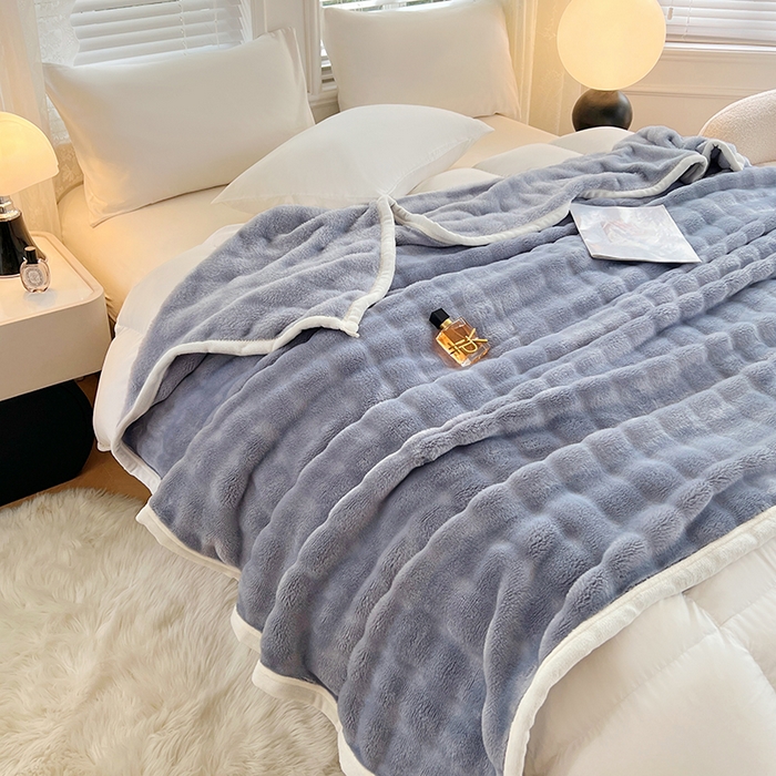 91家纺网 家纺一手货源 找家纺 （总）贝拉梦家纺 2025新款加厚保暖托卡斯兔毛绒毛毯多功能毯子保暖盖毯毯子