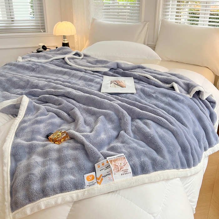 91家纺网 家纺一手货源 找家纺 （总）贝拉梦家纺 2025新款加厚保暖托卡斯兔毛绒毛毯多功能毯子保暖盖毯毯子