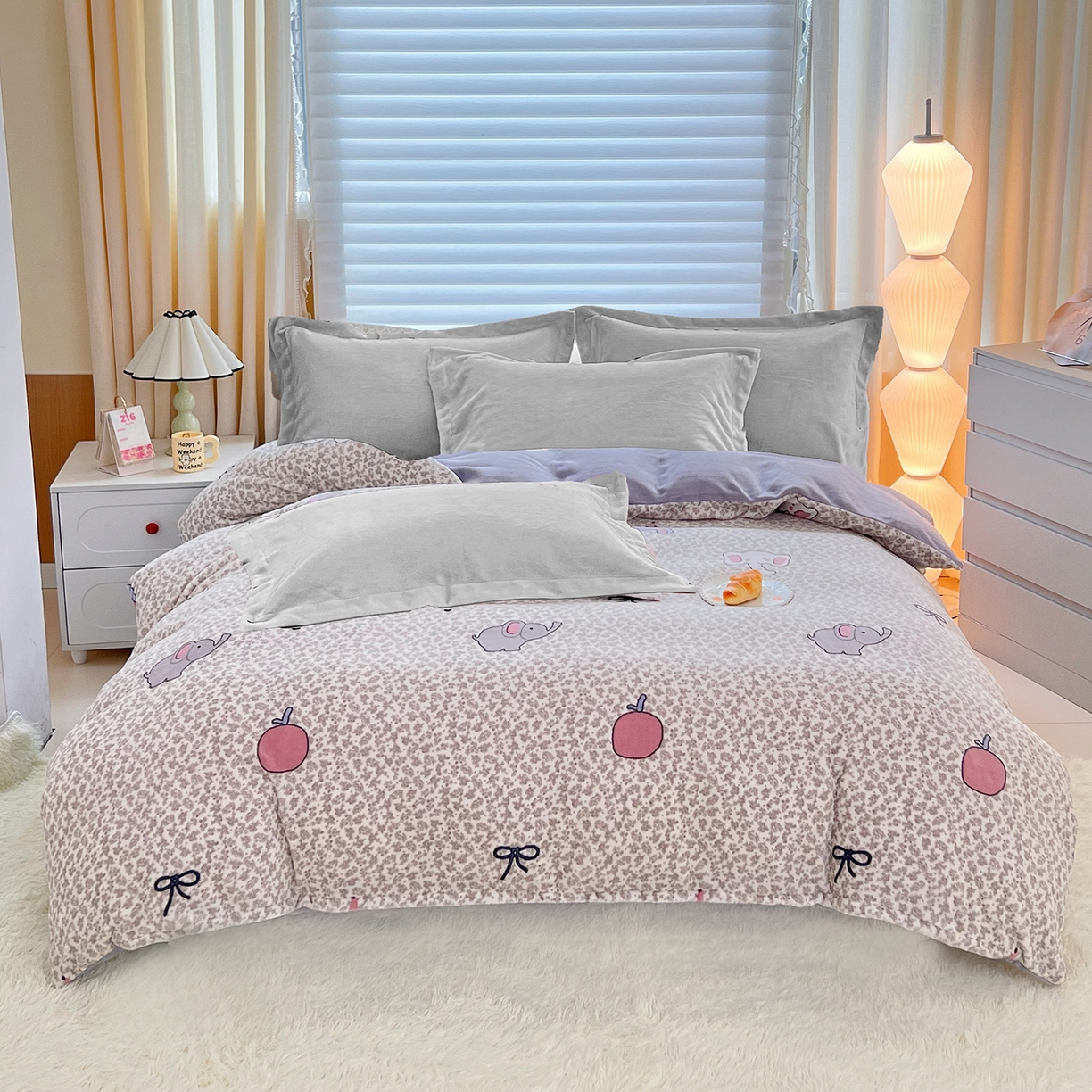 91家纺网 家纺一手货源 找家纺 （总）锦罗绣 2025新款230克牛奶绒印花单被套