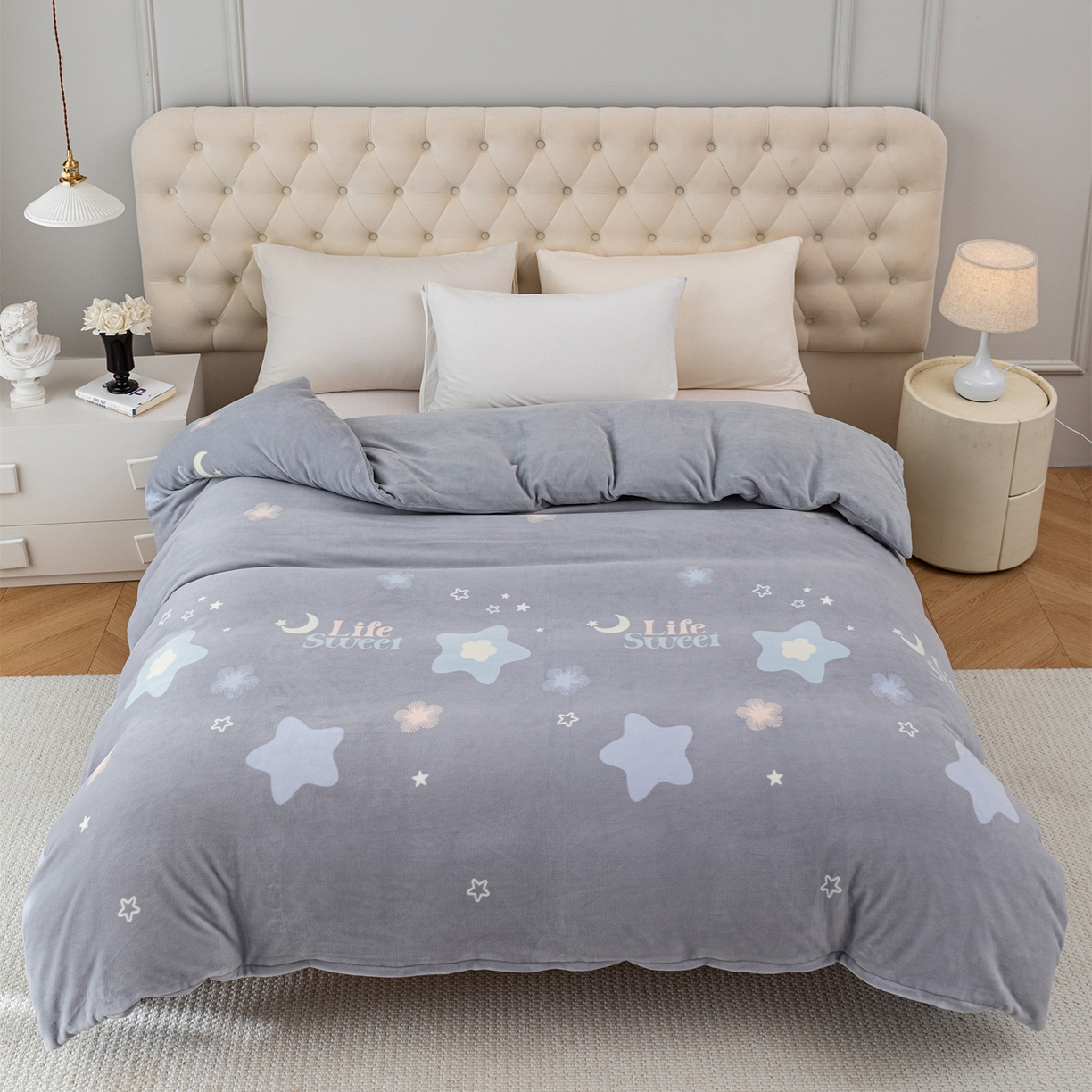 91家纺网 家纺一手货源 找家纺 （总）锦罗绣 2025新款230克牛奶绒印花单被套