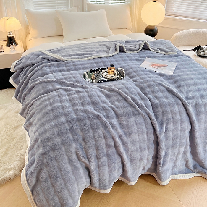 91家纺网 家纺一手货源 找家纺 贝拉梦家纺 2025新款加厚保暖托卡斯兔毛绒毛毯多功能毯子保暖盖毯毯子 圣帝兰