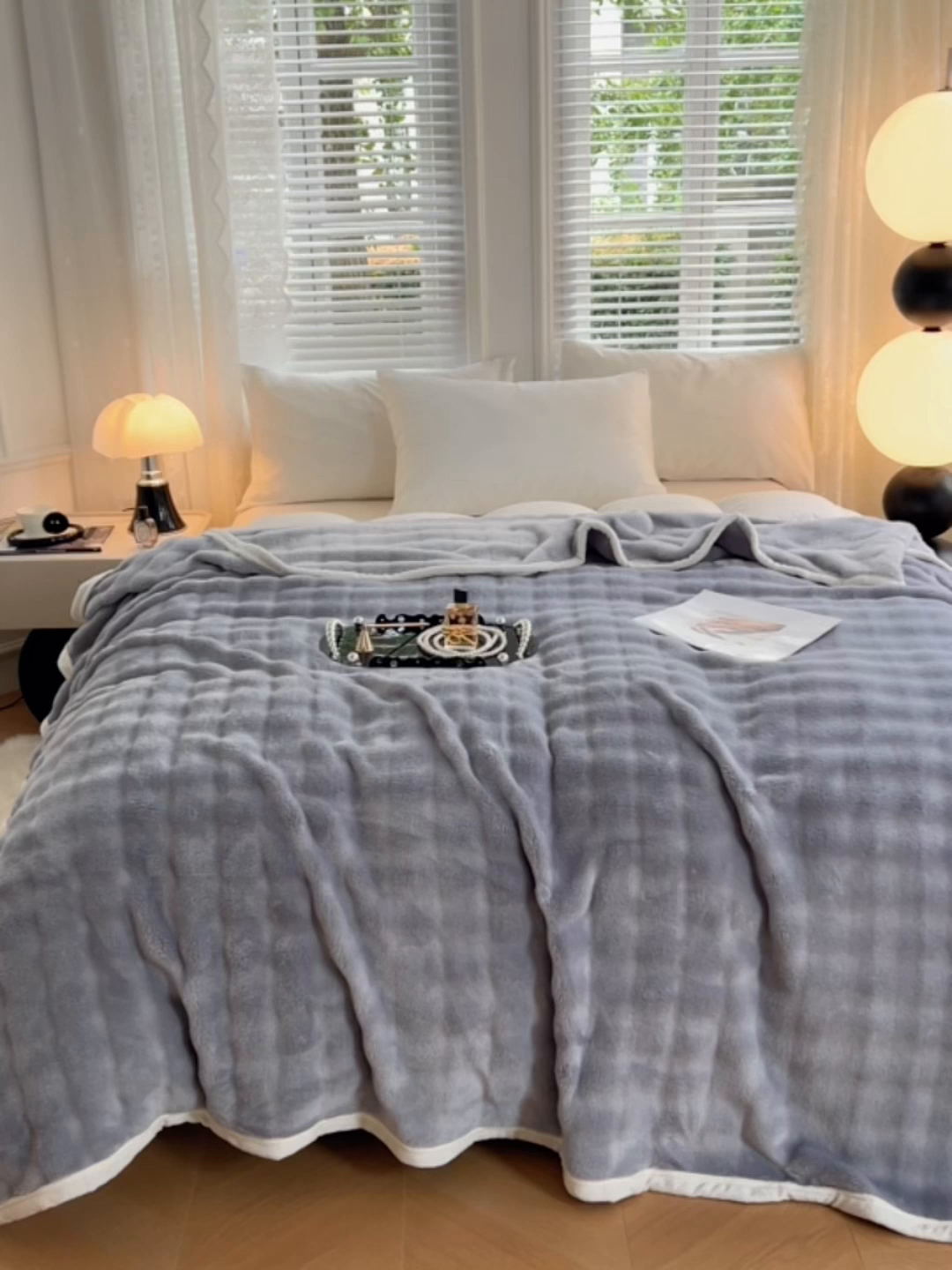 91家纺网 家纺一手货源 找家纺 贝拉梦家纺 2025新款加厚保暖托卡斯兔毛绒毛毯多功能毯子保暖盖毯毯子 圣帝兰