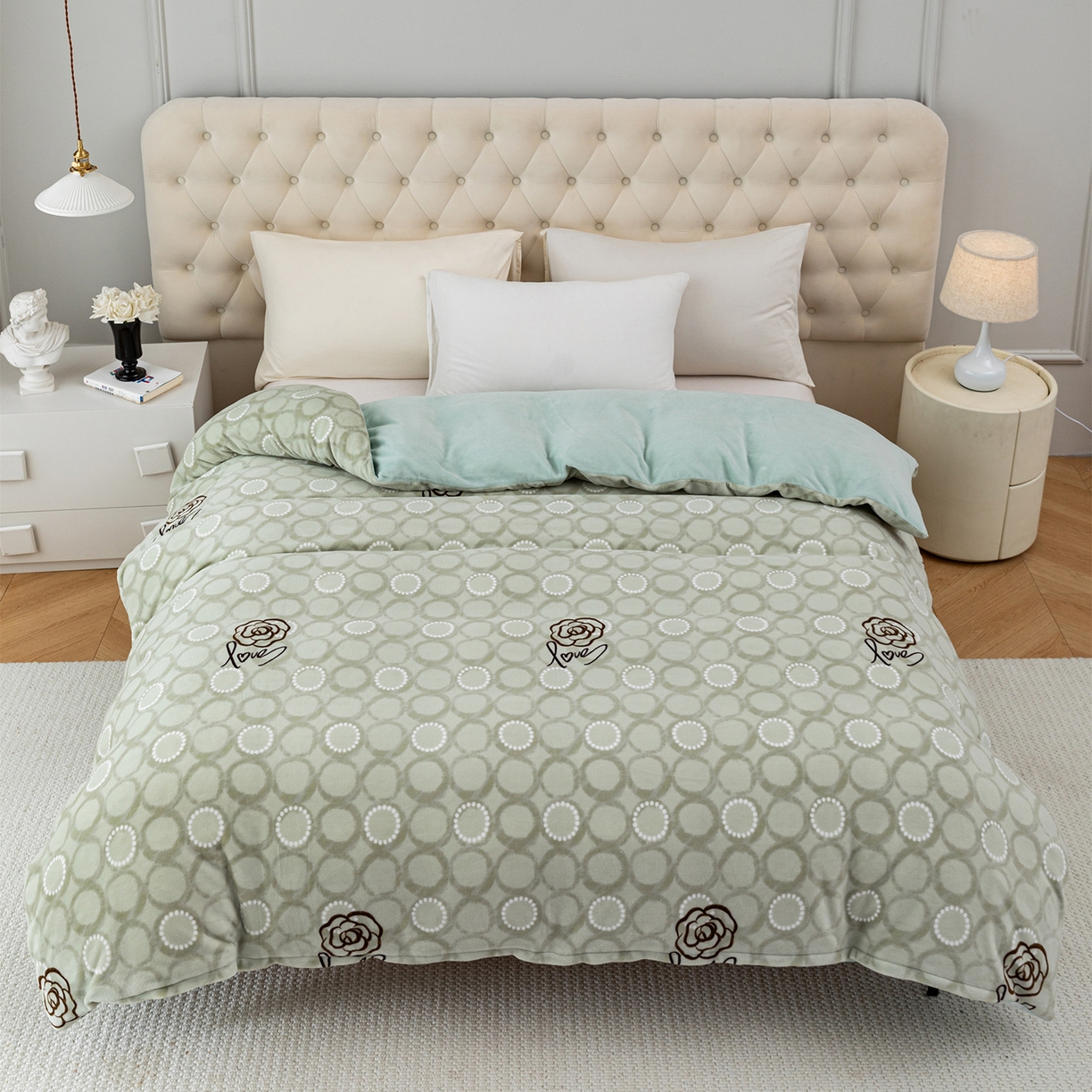 锦罗绣 2025新款230克牛奶绒印花单被套 等待