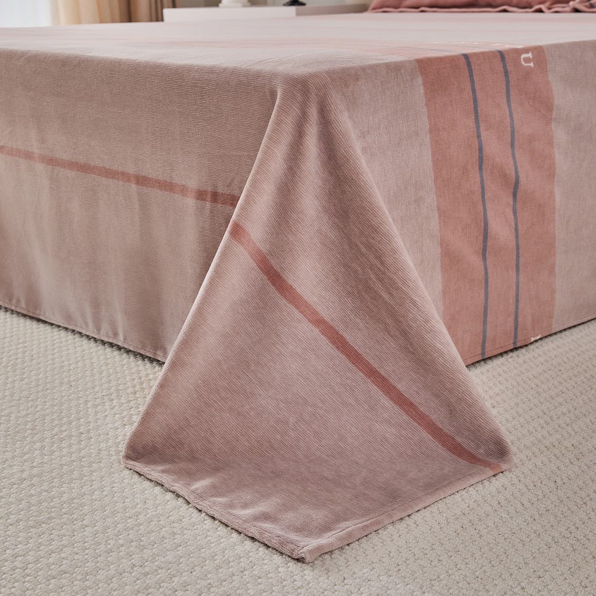 91家纺网 家纺一手货源 找家纺 （总）锦罗绣 2025新款230克牛奶绒印花单床单