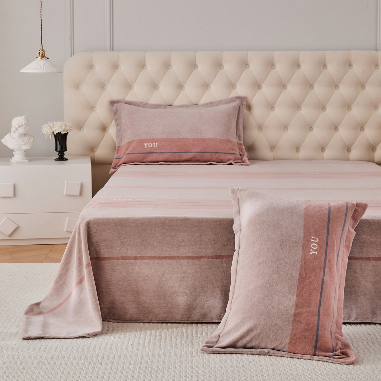 91家纺网 家纺一手货源 找家纺 （总）锦罗绣 2025新款230克牛奶绒印花单床单