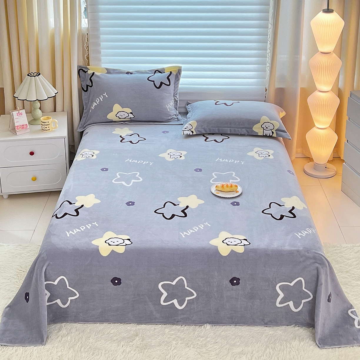 91家纺网 家纺一手货源 找家纺 （总）锦罗绣 2025新款230克牛奶绒印花单床单